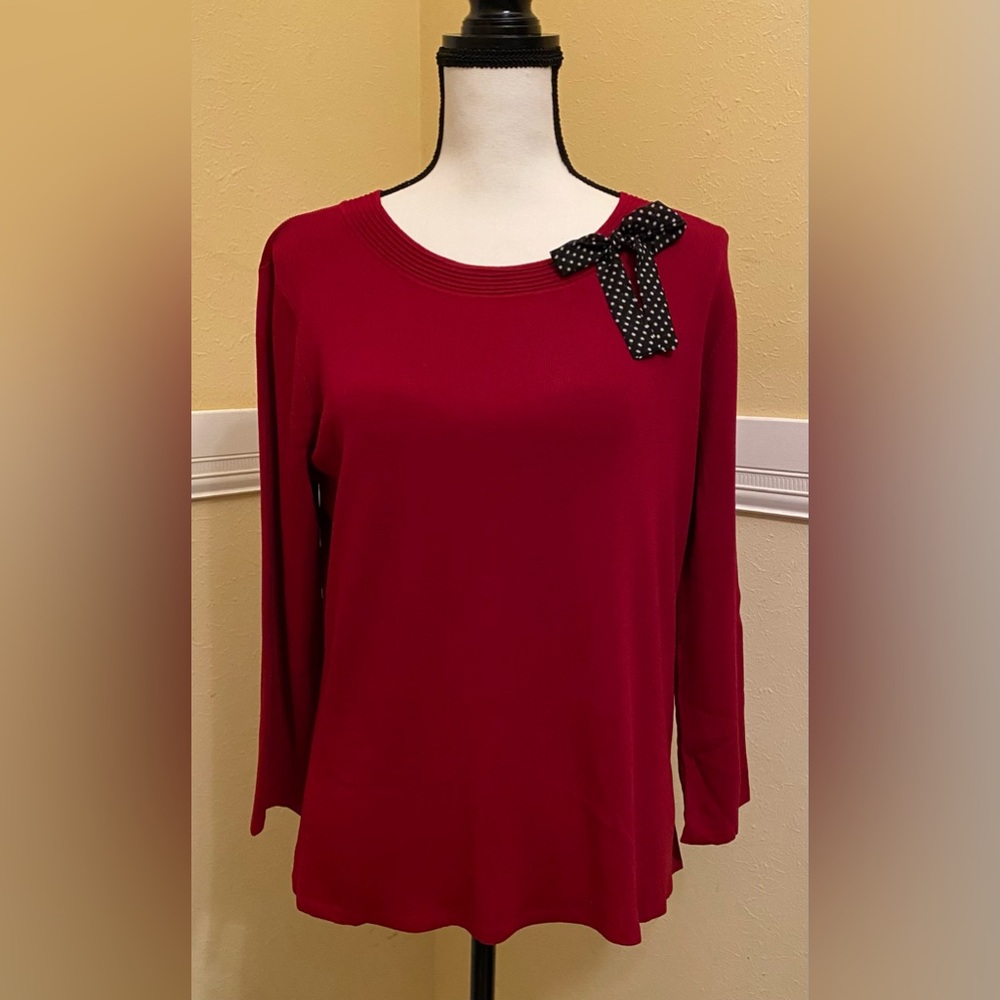 TRIBAL Ladies Red Sweater; XL; NWT.
